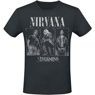 Nirvana T-shirt - Nevermind Photo - S tot 3XL - voor Mannen - zwart