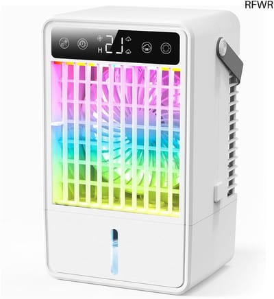 RFWR® Draagbare airconditioners met 5 windsnelheden en LED-licht voor ultiem comfort