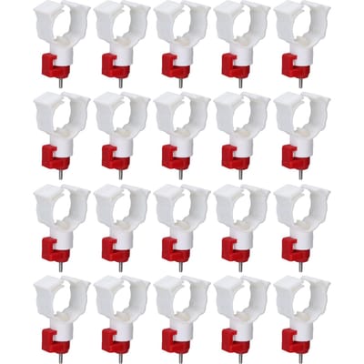 20 stuks kippendrinknippels, multifunctionele kippendrinknippels en voederbakken voor pluimvee, kip, eend, vogel