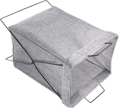 Wasmand Opvouwbaar - Kledingopberger - Was Sorteren - Met Ijzeren Frame - 45x28x21cm - Grijs