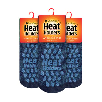 Thermische pantoffels voor heren van Heat Holders - 3-pack lage antislipsokken