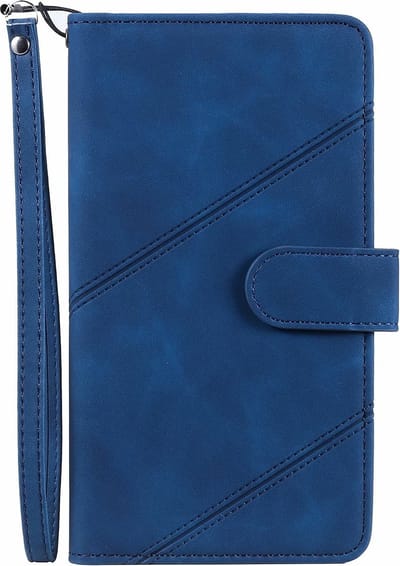 Hoesje geschikt voor iPhone SE 2022 - Bookcase - Koord - Pasjeshouder - Portemonnee - Kunstleer - Blauw