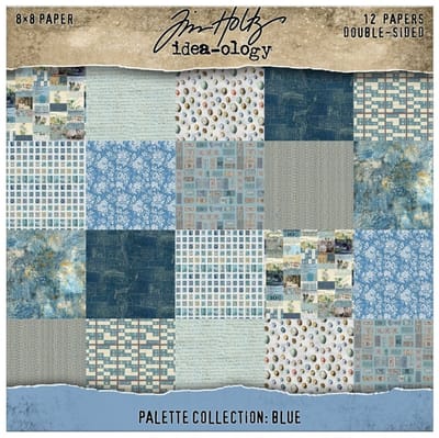 Tim Holtz idea-ology Palette collection blue 8x8 inch