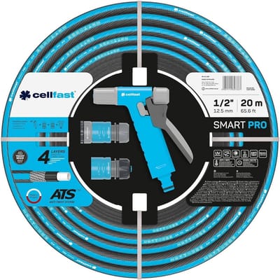 Complete Waterslang Tuinset 20 Meter - Koppelstukken en Sproeikop Inclusief