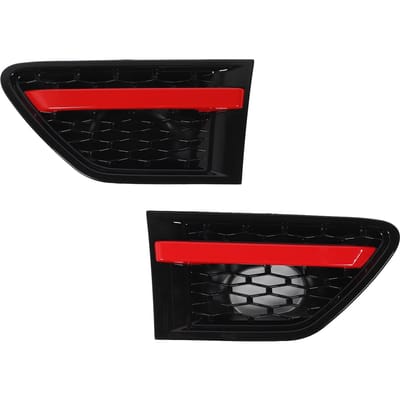 1 Paire Grille d'Aération Latérale Avant LR006306 Gauche Droite Style Bande Rouge Remplacement pour Range Rover Sport L320 2005 à black