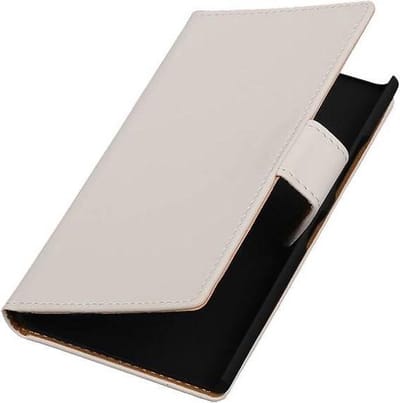 Bookstyle Wallet Case Hoesjes Geschikt voor Nokia Lumia 735 Wit