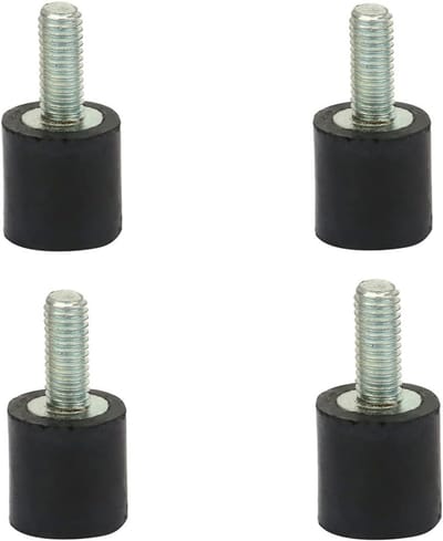 Rubber Vibration Dampers voor Auto en Boot, 4 Stuks M3 M5 M6, Geluiddemping, Schokabsorbering en Duurzaam Materiaal