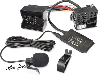 Mrs. Jones Bluetooth handsfree muziekadapter compatibel met BMW E39 E46 E53 X5 Z4 E83 X3 - Mini R50 R52 R53 met Boost CD/navigatie radio flatpin 40pin Quadlock New Generation Radio .