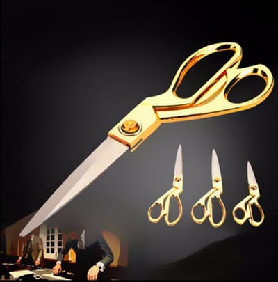 Premium Goudkleurige Kleermakersschaar - 24 CM - Stoffenschaar / Stofschaar - Textiel Schaar Voor Stof / Textiel / Leer - Heble