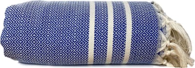 Lantara Diamant 1-persoons Sprei Grand Foulard - Blauw - 160x250cm