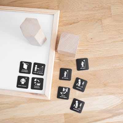 Magnetische pictogrammen | DOUCHEN | EasyAuti | 9 stuks 4x4cm | Hulpmiddel bij autisme en adhd