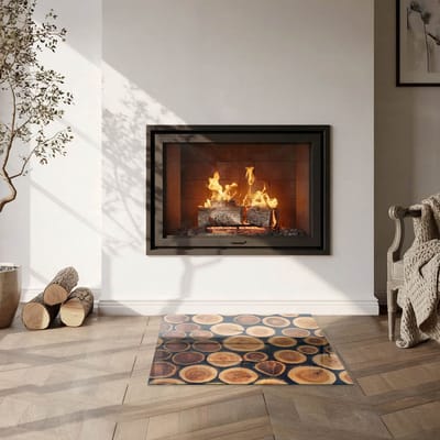 Coloray Vloerplaat Houtkachel - Plaat voor Onder Houtkachel - 60 cm x 60 cm - Open Haard Accessoires - Bruin Vloerplaat Kachel - Onderplaat - Plaat onder Houtkachel - Kachel Onderplaat - Onderplaat Voor Houtkachel