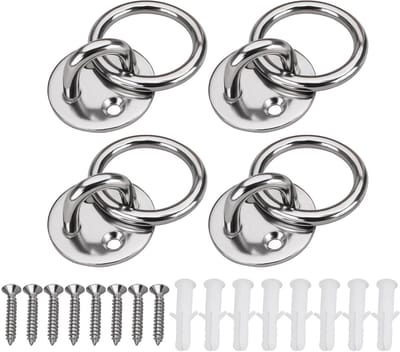 Allecta - RVS Marine Mooring Oogplaat voor Jachten en Boten - Set van 4