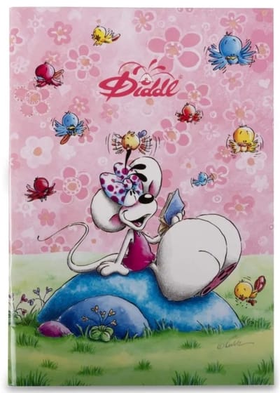 Diddl - schrift A4 - geruit 10mm - Diddlina in roze