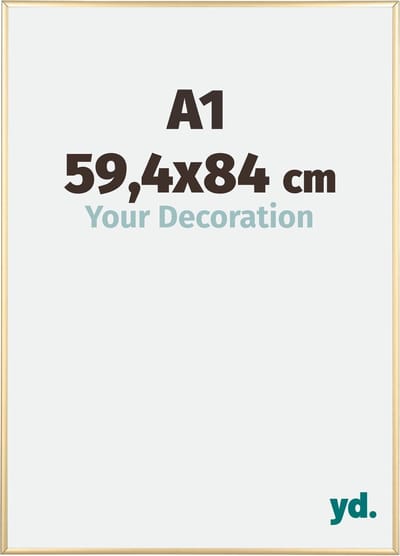 Your Decoration - Fotolijst A1 59,4x84 cm - Aluminium - Goud - Kent