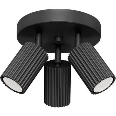 Sollux Lighting Plafondlamp Karbon - GU10 - zwart - aluminium - 18x19.5x19.5cm