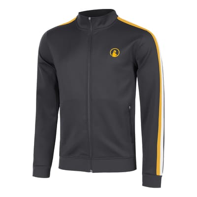 Quiet Please Endlessly Stripes Trainingsjack Heren-Antraciet,Oranje