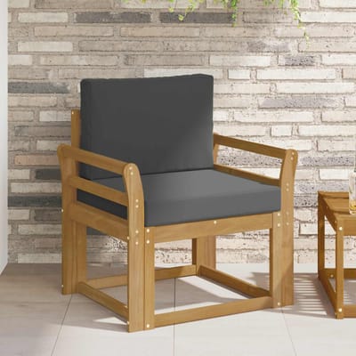 vidaXL - Buitensofa - Polyester - Wit - en - Anthraciet