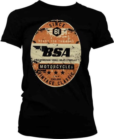 BSA Dames Tshirt -S- Birmingham Small Arms Co. Zwart