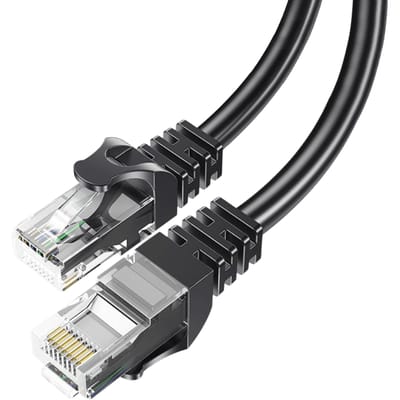 Essager CAT6 S/FTP LAN Ethernet Kabel Rond Zwart 15m
