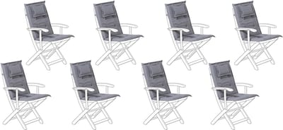 MAUI - Zitkussen set van 8 - Grijs - 40 x 54 cm - Polyester