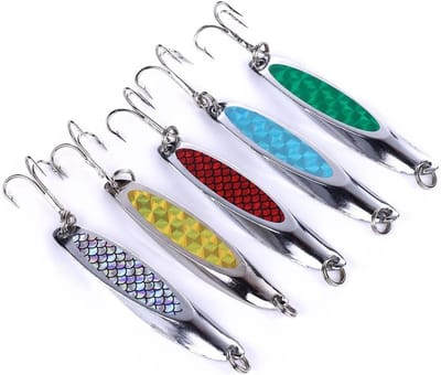 5 Stuks Metaal Lepels voor Vissen - Hard Bait, Spinner Bait en Vissersgereedschap voor Forel en Snoek