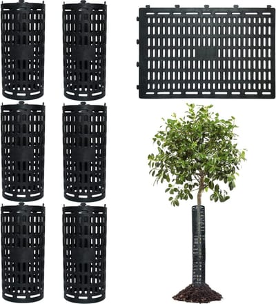 6 stuks - Boomstambeschermers - 38*25 cm - Planten bescherming - Boombeschermers - Tuinaccessoires - Tuinbenodigdheden - bescherming tegen snoeischaar, grasmaaier en knaagdieren - zwart