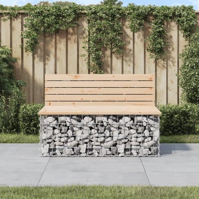Tuinbank Schanskorfdesign - Houten bank - Buiten zitten - Massief grenenhout - 103 cm breed - Natuurlijk hout