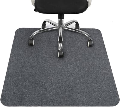 Bureaustoel - Grijs - 90 x 120 cm - Polyester Vloerbeschermingsmat voor Harde Vloeren - Voor Thuis en Kantoor