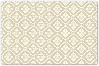 Placemats 45x30 cm - Placemat kunststof - 1 stuk - Floraal - Ornament - Beige - Borden onderleggers - Decoratie voor op tafel - Keuken tafeldecoratie accessoires - Vinyl onderlegger - Tafelversiering