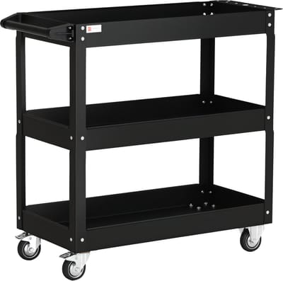DURHAND-Werkstattwagen-Stahl-83L x 35,3B x 76H cm-Schwarz