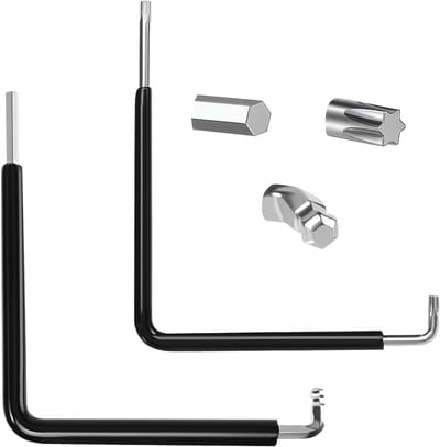 2-delige Set voor Raam- en Deuraanpassing met Torx 15, Hexagon 4mm en Balhoofd Sleutel voor Raaminstallatie
