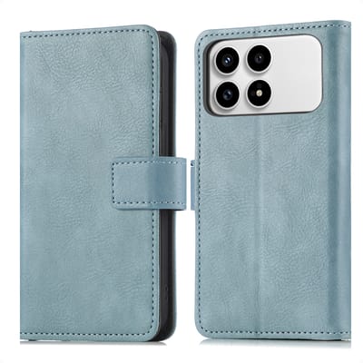 imoshion Hoesje - Geschikt voor Xiaomi Poco F8 Pro - Luxe Bookcase - Lichtblauw