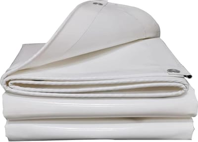 Grondzeil PVC - Afdekzeil Luifel - Kamperen Tuin - Verdikt Slijtvast - 4x6m - Wit