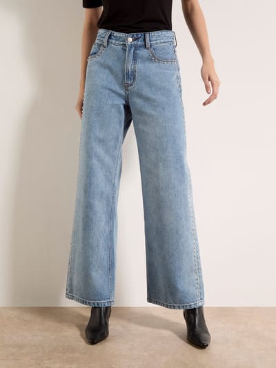 Maca straight-leg jeans met studs
