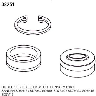 Set van afdichtringen, airconditioning NRF 38251