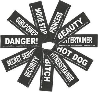 Set Labels voor Powerharness - Small tekst: BOXER