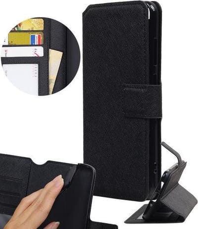 BestCases.nl Zwart Apple iPhone X TPU wallet case booktype hoesje HM Book