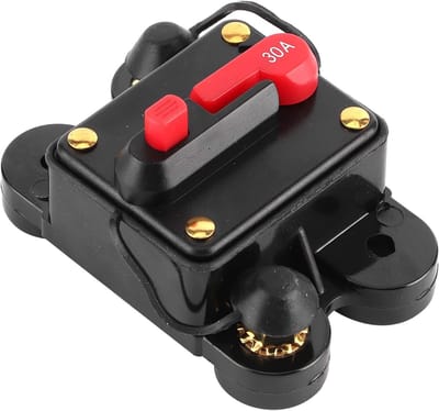 Automatische Circuitonderbreker voor Auto- en Bootaudio, 12V tot 24V DC, 30A Bescherming en Fusehouder