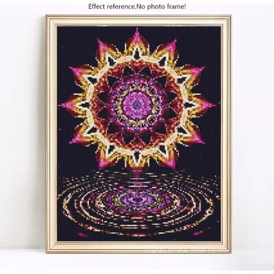 Diamant Schilderij Ronde Stenen Bloemen Diamant Mozaïek Verkoop Mandala Diamant Borduurwerk 20X30 brown