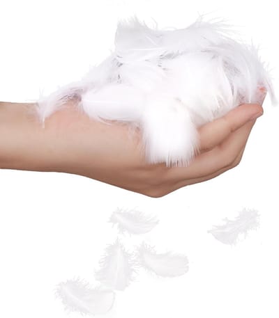 400 Stuks Witte Veren voor Creatieve Projecten, Fluffy Natuurlijke Veren voor DIY, Bruiloften en Feestdecoratie, 4-8 cm