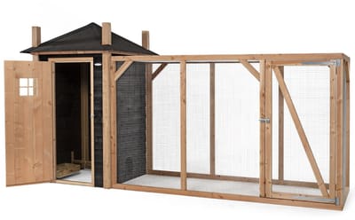 Kippenhok Mees XL - Kippenren - Kippenhok met ren - Kippenren voor buiten - Kippenhok voor buiten - hooiberg - hout in stijl
