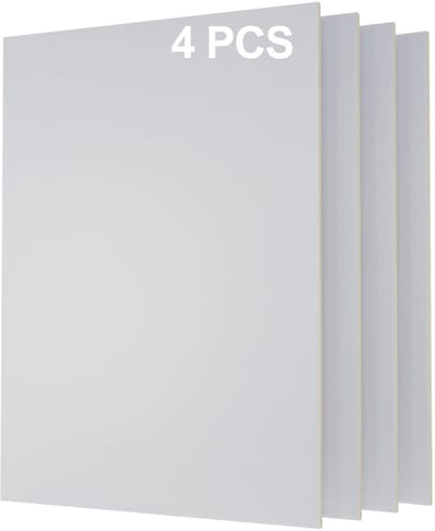 Creatorally 4 stuks A4 Plaat - Wit Multiplex Zonder Verf - Multiplex Platen - 3mm -297*210mm - Perfect voor Pyrografie Lasersnijden CNC Fretwerk Rolzaag Freeswerk - Modelbouw Laser Snijden Graveren