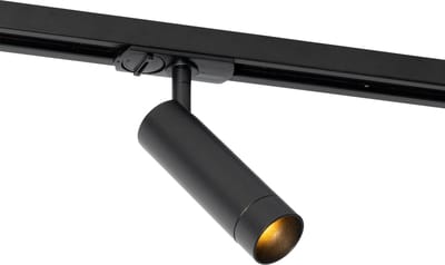 QAZQA jeana luxe - Moderne Spot railsysteem verlichting, railverlichting geschikt voor led - 1 lichts - Ø 4 cm - Zwart - Woonkamer | Slaapkamer | Keuken