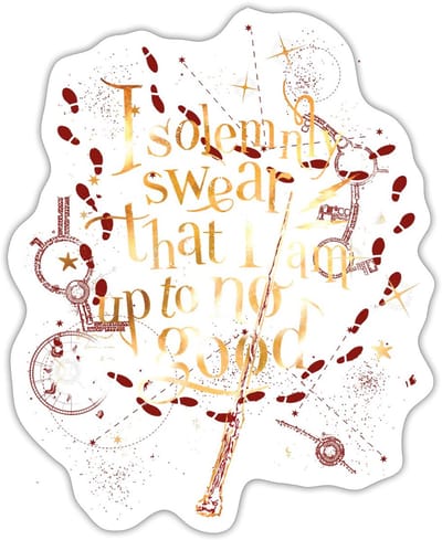 Harry Potter Ik Zweer Plechtig Sticker maat S (10 x 10 cm)