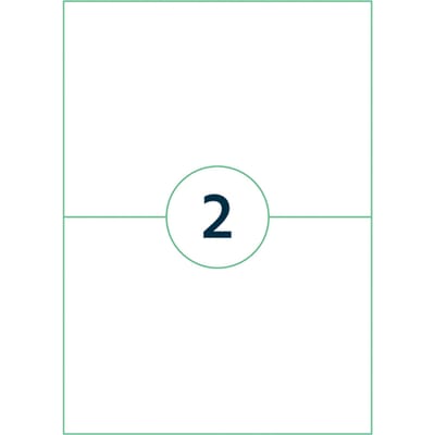 Etiket Qbasic A4 1.000 vel 210x148mm 2000 labels