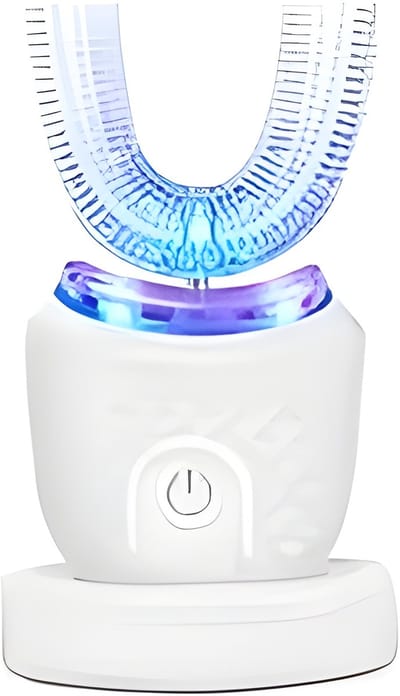 Draadloze oplaadbare draagbare automatische tandenborstel met siliconen haren, hoogwaardige U-vormige elektrische tandenborstel , Fully automatic massage whitening toothbrush