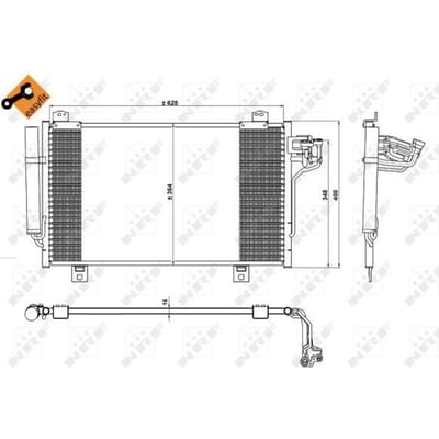 Condensor, airconditioning NRF 350229
