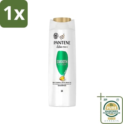 1 x Pantene - Shampoo - Smooth & Silky - Voor Glad en Zijdezacht Haar - 400 ml- Zijdezacht Haar - Glad Haar - Hydraterend Haar - Haar Verzorging - Haar Verzorging Droog Haar