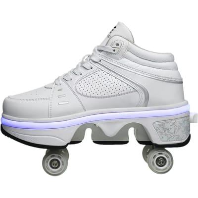 Vier Wandelschoenen Onzichtbare Wielen Schaatsen Kinderschoenen met Wielen Deformeerbare Schoenen Ademend Licht Rolschaatsen Dubbele Rij Droog 42